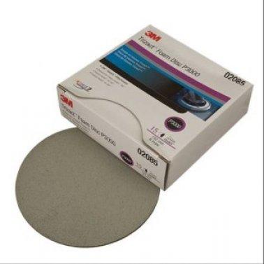 3000 GRIT 6" TRIZACT HOOKIT VELCRO FOAM DISC - 15 Pack