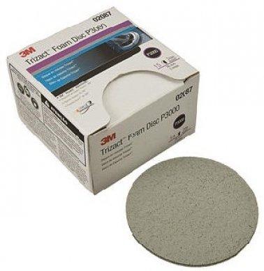 3000 GRIT 3" TRIZACT HOOKIT VELCRO FOAM DISC - 15 Pack