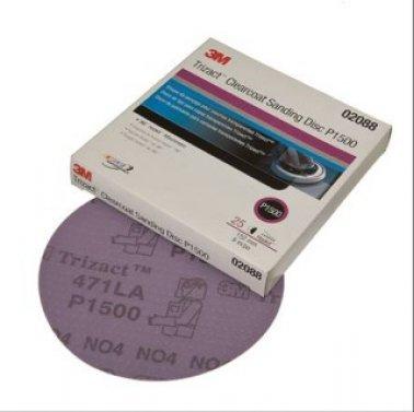 1500 GRIT 6" TRIZACT HOOKIT VELCRO FOAM DISC - 25 Pack