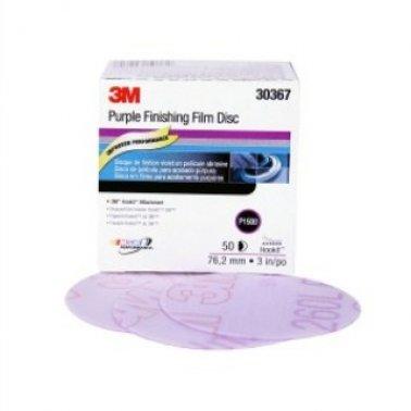 1500 GRIT 3" 3M FINISHING FILM HOOKIT VELCRO DISC - 50 Pack #30367