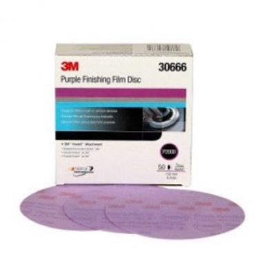 2000 GRIT 6" 3M FINISHING FILM HOOKIT VELCRO DISC - 50 Pack #30666