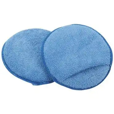 ROUND BLUE MICROFIBER WAX APPLICATOR